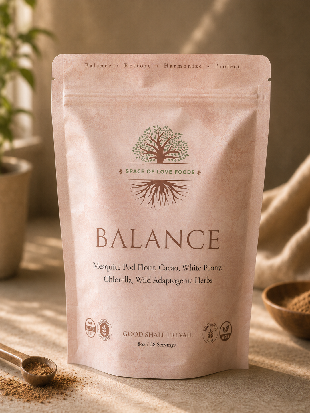 Womens formula space of love foods hormone balance adaptogenic herbal drink mix